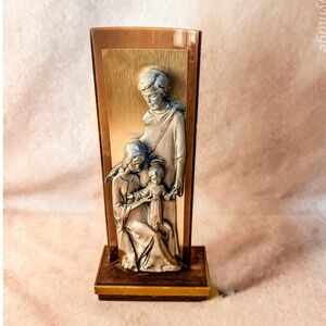 The Holy Family Pewter Statue Made in Italy